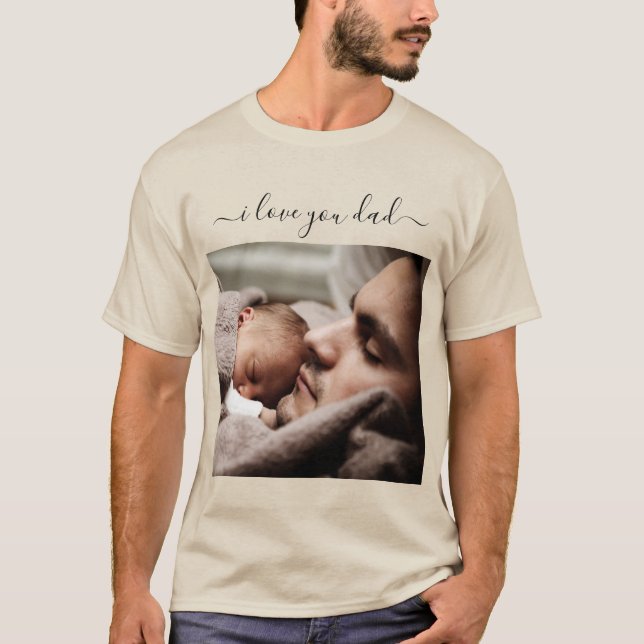Tu papá foto de un mensaje de regalo de camiseta - (Anverso)