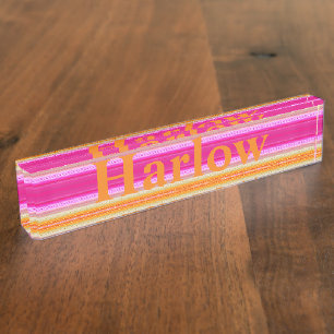 Tu placa de nombre de escritorio personalizada - N