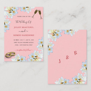 Tu plantilla de invitación de boda con lirios blan