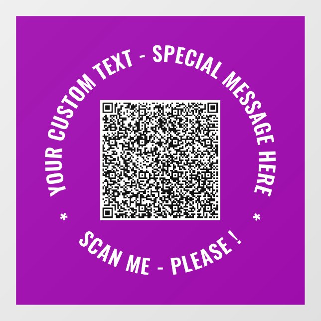 Tu plantilla de vinilo para ventana con código QR  (Hoja)
