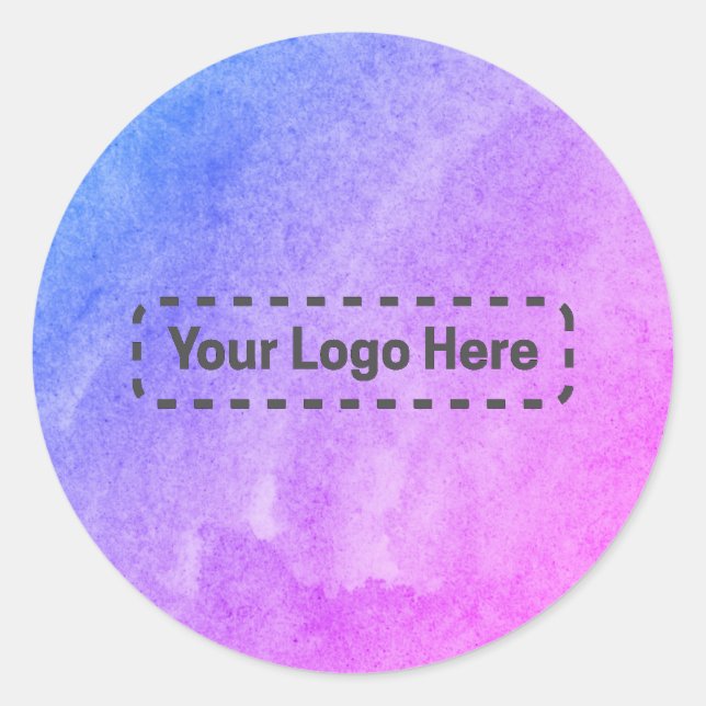 Tu propio logo acuarela Miami pegatina (Anverso)