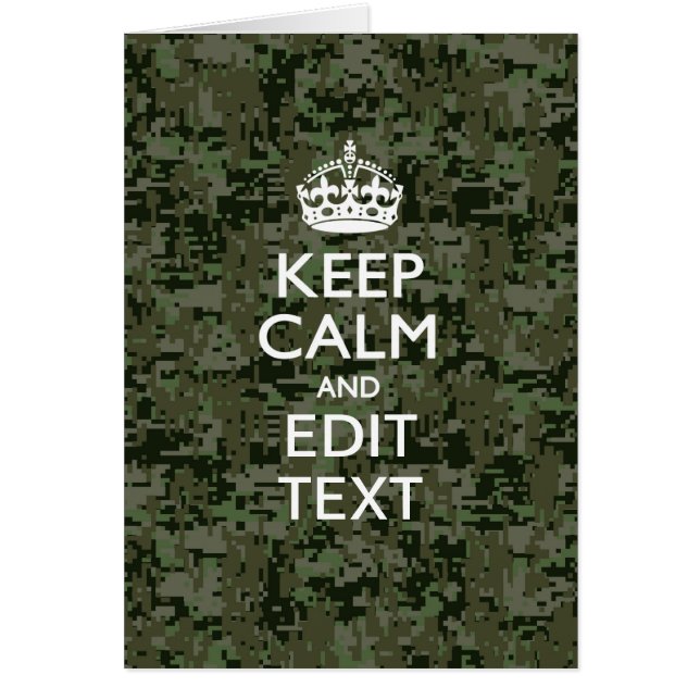 Tu propio texto Camo Digital Woodland mantener la  (Frente)