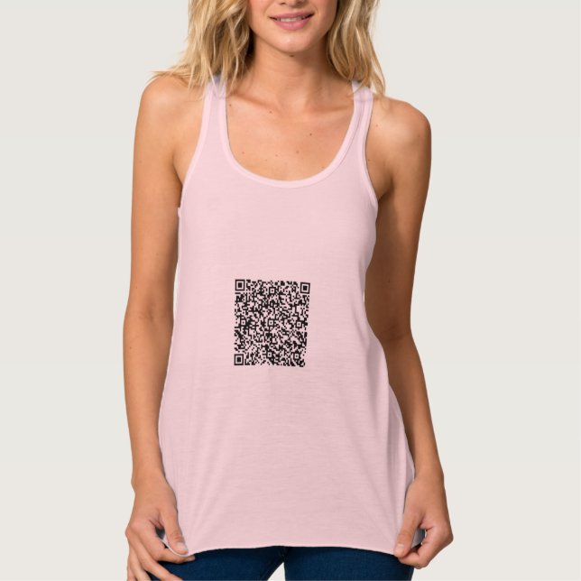 Tu QR Code Scan Funny Tank Personalizado Top (Anverso)