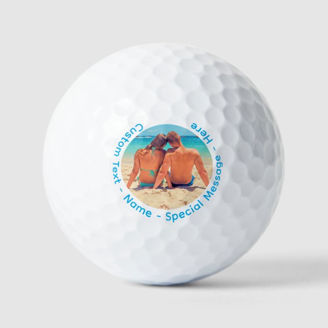 Tu regalo de bolas de golf con texto Personalizado (Anverso)
