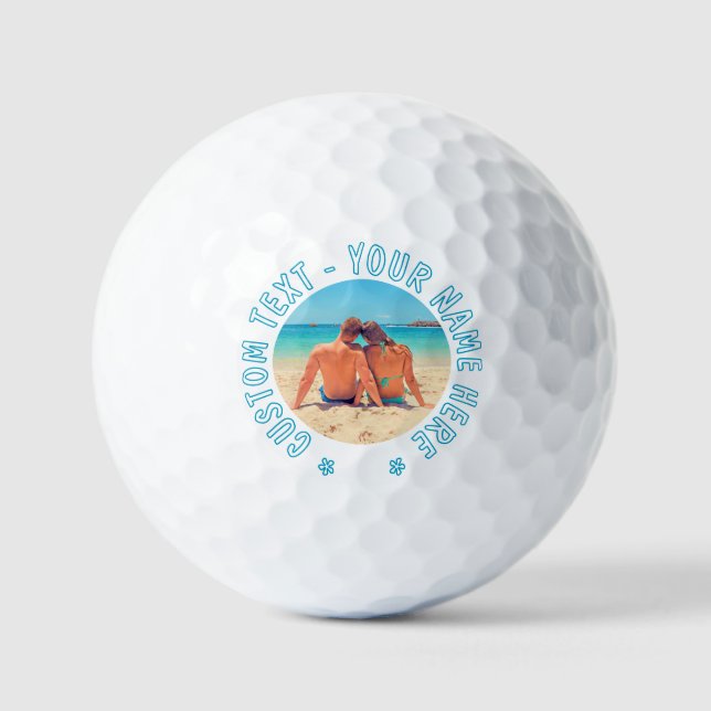 Tu regalo de bolas de golf con texto Personalizado (Anverso)