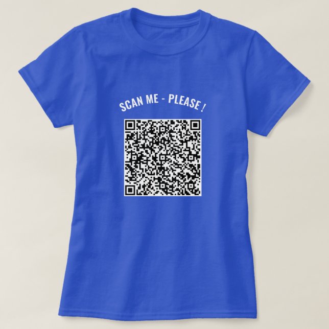 Tu regalo de camiseta reproducida de QR Code Scan  (Diseño del anverso)