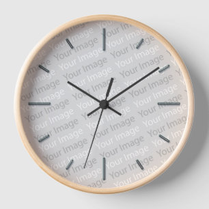 Tu reloj de imagen redondo con marco de madera