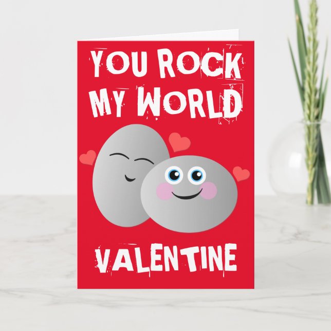 Tu rocas mi tarjeta de San Valentín de mundo (Anverso)