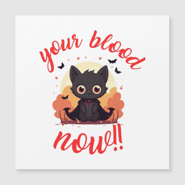 ¡TU SANGRE AHORA!! - Gatito vampiro (Anverso)