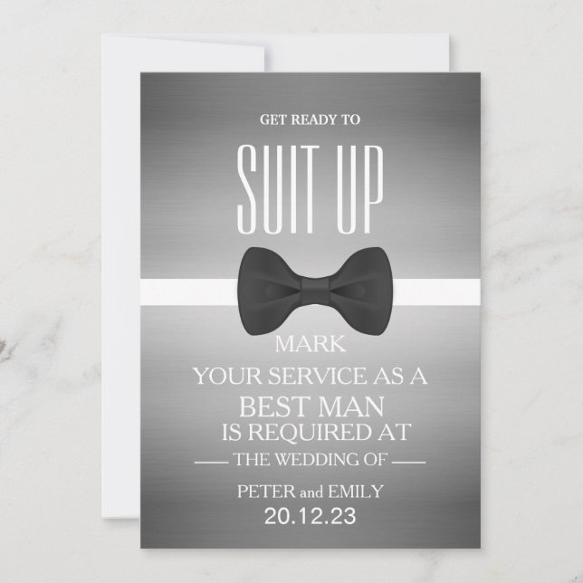 Tu Servicio como Padrino de Boda Invitación (Anverso)