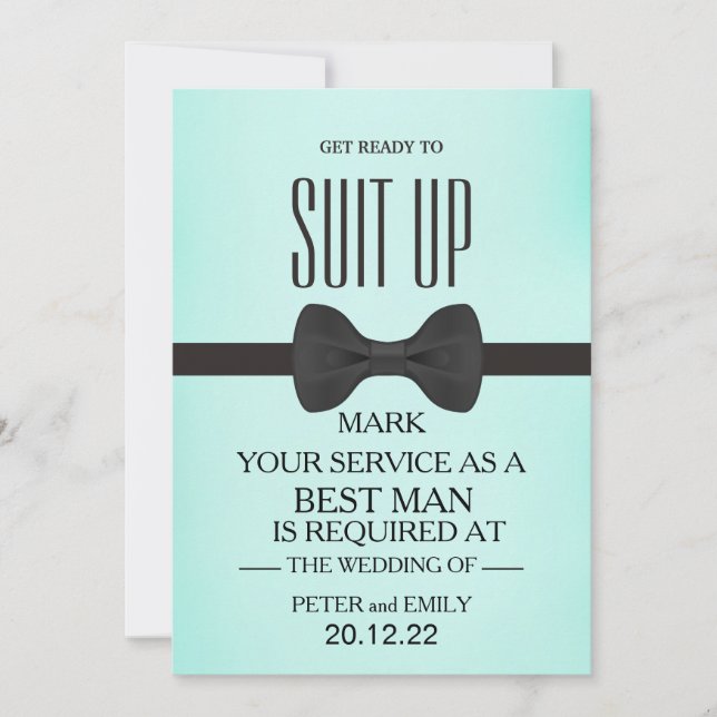 Tu Servicio como Padrino de Boda Invitación (Anverso)