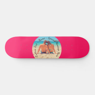 Tu Skateboard de fotos favorita con texto Personal