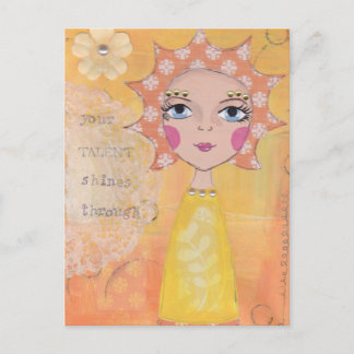 Tu talento brilla a través de la postal