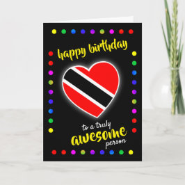 Tu TARJETA de cumpleaños feliz de la bandera de Tr