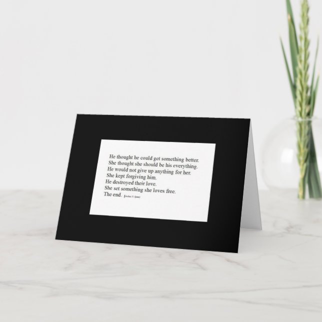 Tu tarjeta de poema del corazón para comer (Anverso)