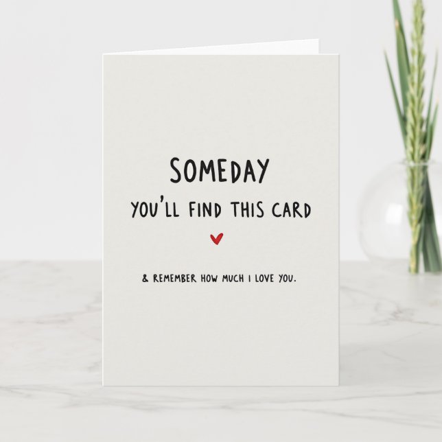Tu tarjeta de recordatorio de amor algún día (Anverso)