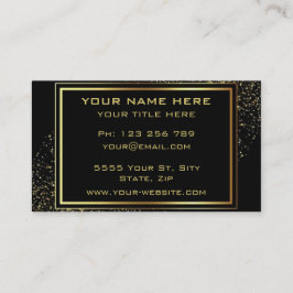 Tu tarjeta de visita Gold Black con texto dorado