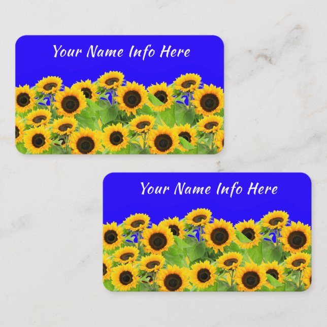 Tu tarjeta de visita Sunflowers Colores de la band (Anverso / Reverso)