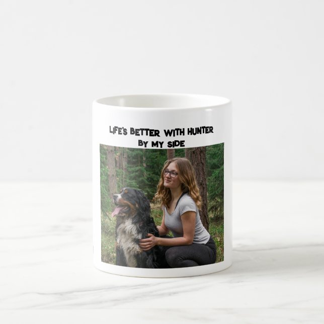 Tu taza con las fotos de tu mascota y tu texto (Centro)