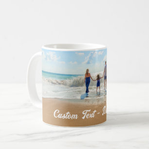 Tu taza de café fotográfico con texto Personalizad