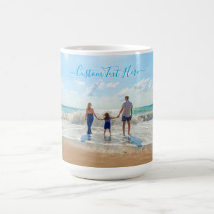 Tu taza de café fotográfico con texto Personalizad