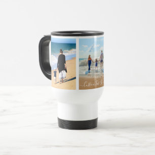 Tu taza de viaje de Collage de fotos con texto Per