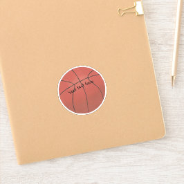 Tu texto aquí, Pegatinas de baloncesto de Vinyl