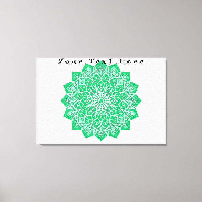 Tu texto aquí Personalizado Arte Estirado Imprimir (Anverso)