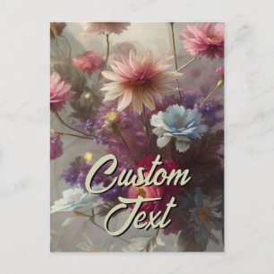 Tu texto personalizado flores mixtas 19 plantilla