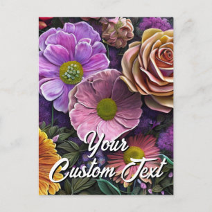 Tu Texto Personalizado Plantilla de Flores Mixtas