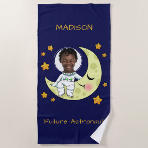 TU toalla de playa personalizado de FOTO Astronaut