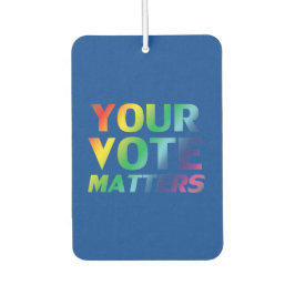 "Tu voto importa" Azul orgullo lgbtq ambientador