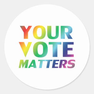 "tu voto importa" pegatinas de lgbtq lgbt