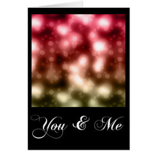 Tu y yo amamos Romance Bokeh Pattern Card 1