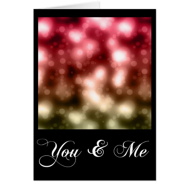 Tu y yo amamos Romance Bokeh Pattern Card 1 (Frente)
