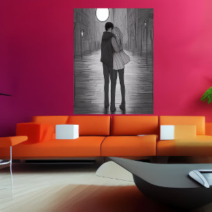 Tú y yo   Poster de arte de IA