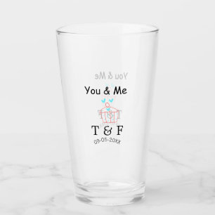 Tú y yo taza de pastel rojo día de San Valentín no