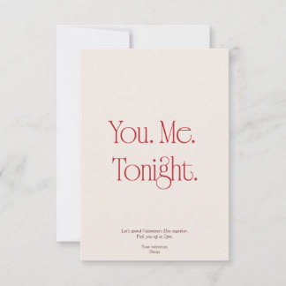 Tú. Yo. Esta noche. Tarjeta de invitación del Día 