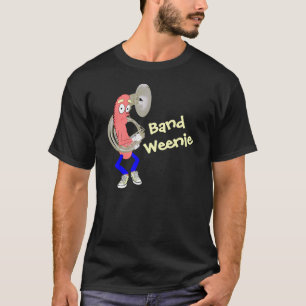 Tuba que juega la camiseta de la oscuridad del