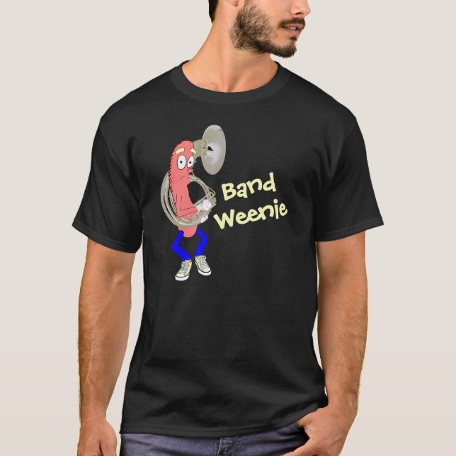 Tuba que juega la camiseta de la oscuridad del (Anverso)
