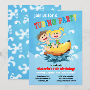 Tubing banana boat invitaciones a la fiesta de cum