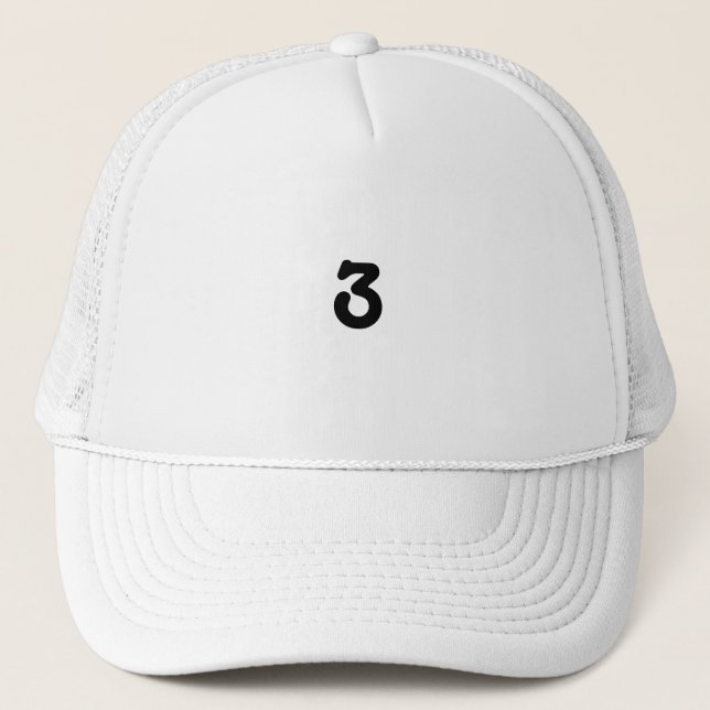 Tubo de gorro de sombrero blanco y blanco número 3 (Anverso)