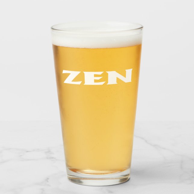 Tubo de vidrio blanco Zen (Anverso (lleno))