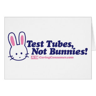 Tubos de ensayo, no tarjeta de los conejitos