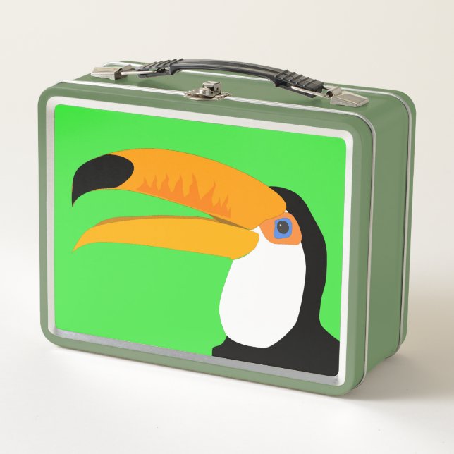 Tucán pájaro de dibujos animados divertido sonrien (Anverso)