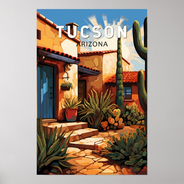 Tucson Arizona Viaje Arte Vintage (Frente)