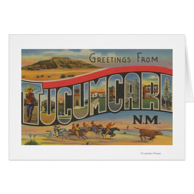 Tucumcari, Nuevo México - Grandes Escenas Carta (Anverso (Horizontal))