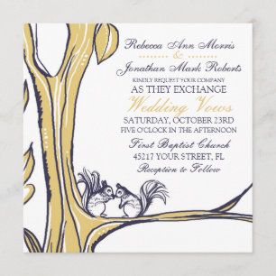 Tuercas sobre ti Invitación a la boda de ardillas