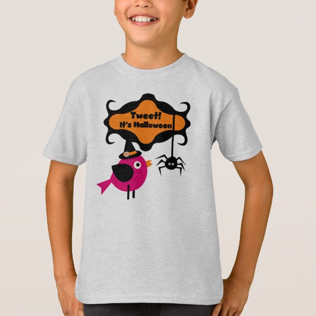 Tuitear camisetas y regalos de Halloween (Anverso)