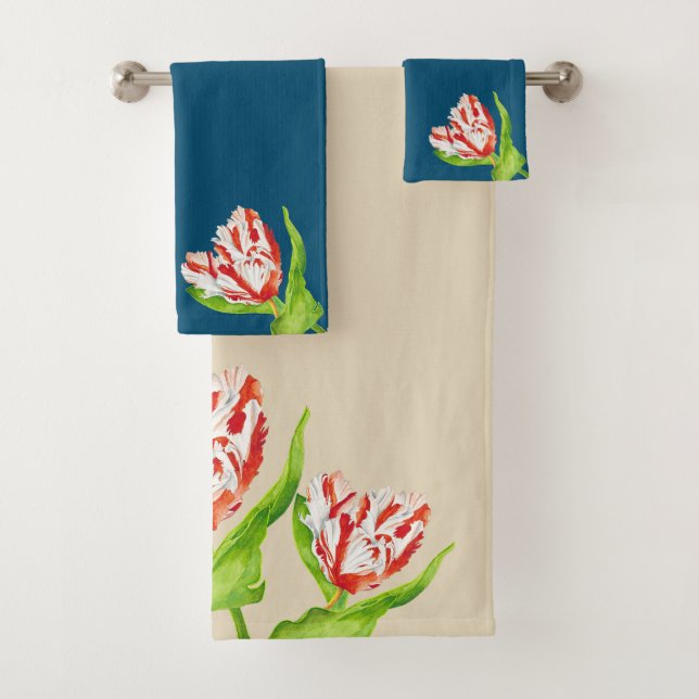 Tulip Estella Rijnveld sobre un juego de toallas d (In situ)